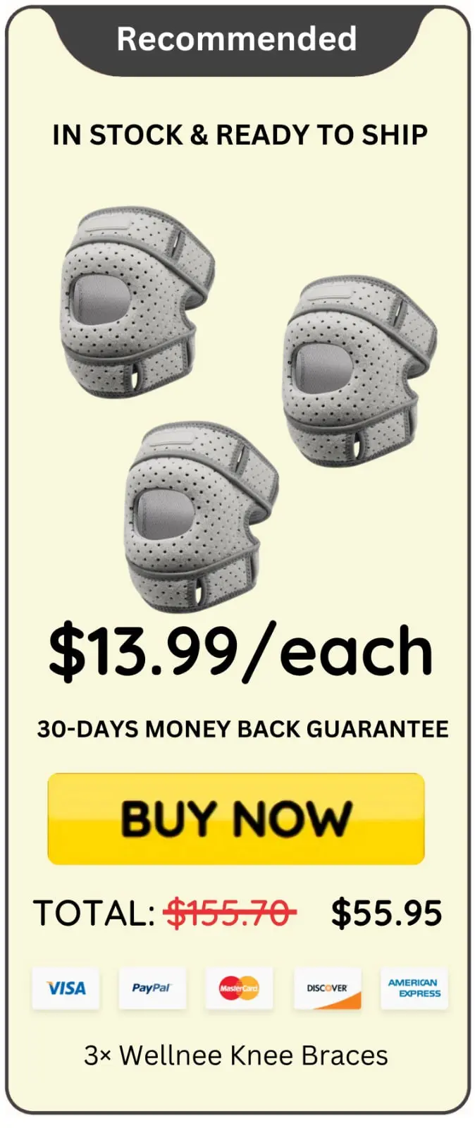 Wellnee Knee Braces best offer package price